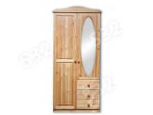 Ciklon 2 ajtós 3 fiókos ovális tükrös szekrény, Kategória:Fenyő szekrény